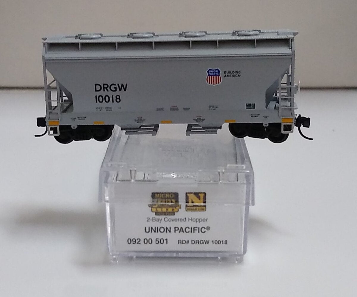 Micro-Trains 09200501 N Union Pacific/ex-D&RGW 2-Bay Hopper #10018