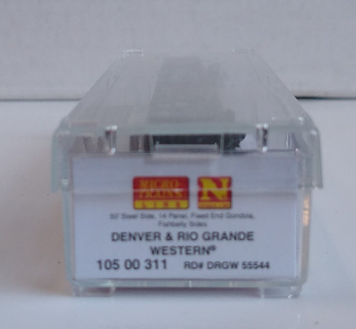 Micro-Trains 10500311 N D&RGW 50' 14 Panel Steel Fishbelly Side Gondola #55544