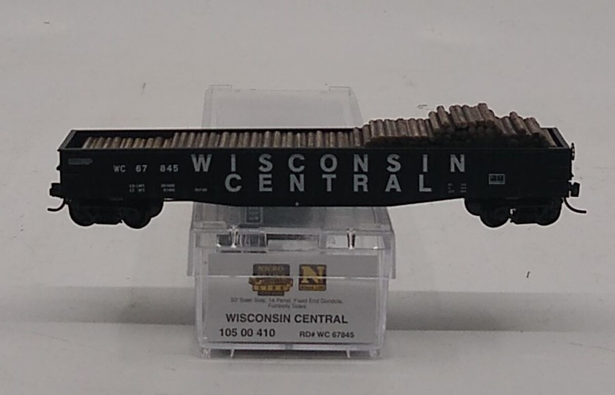 Micro-Trains 10500410 N Wisconsin Central 50' Steel Side Gondola #67845