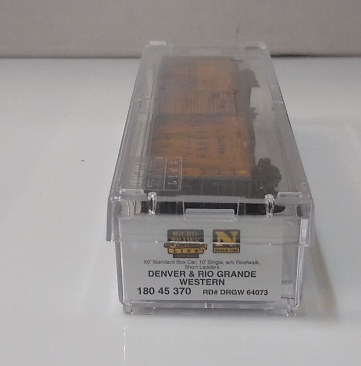 Micro-Trains 18045370 N DRGW April Fools 50' Standard Weathered Boxcar #64073