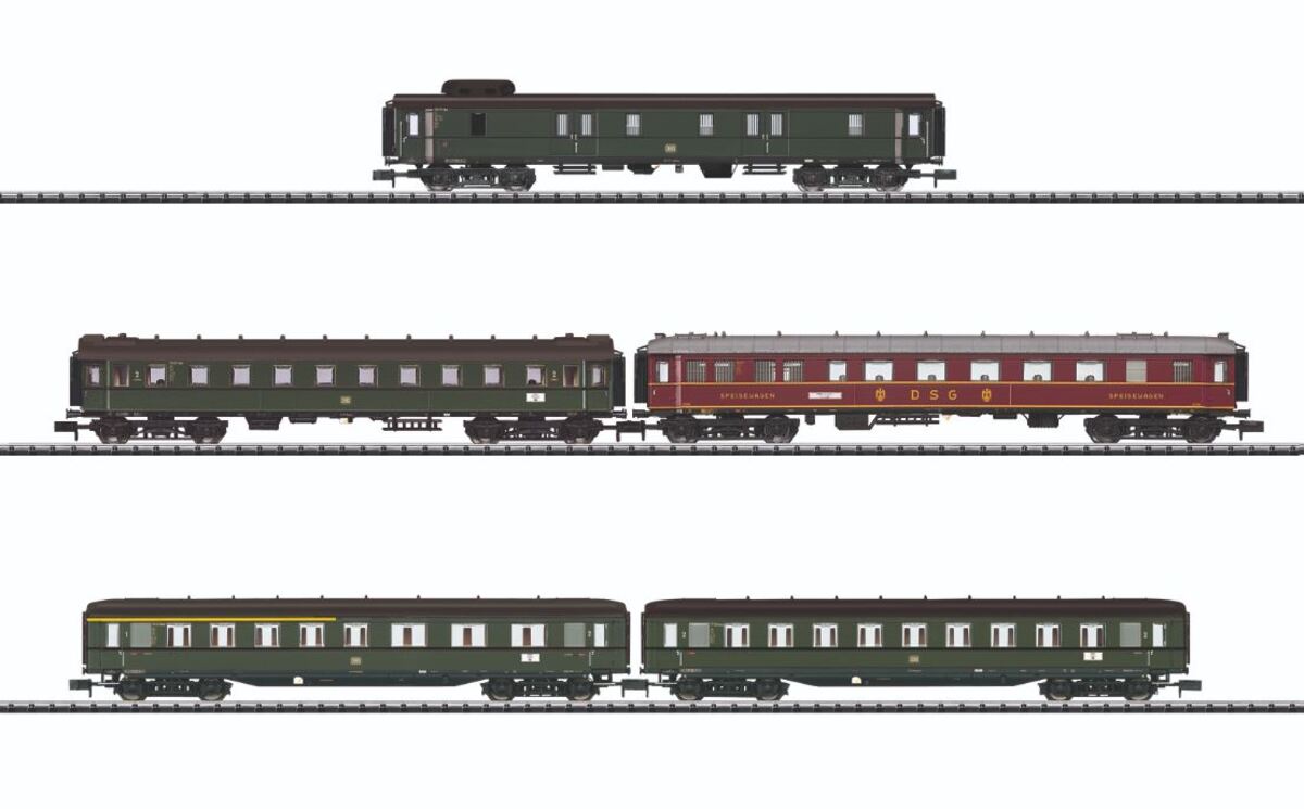 Trix 15680 N DB "D 182" Express Train Passenger Car Set (Set of 5)