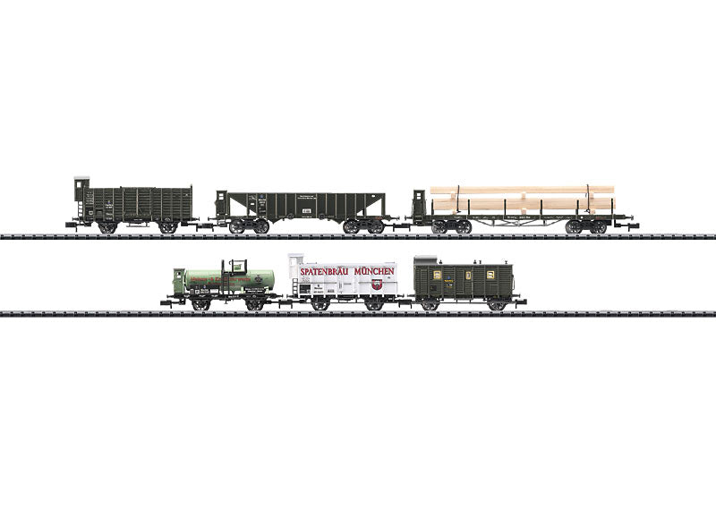 Trix 15070 N Bavarian State Railways Freight Car Set (Set of 6)