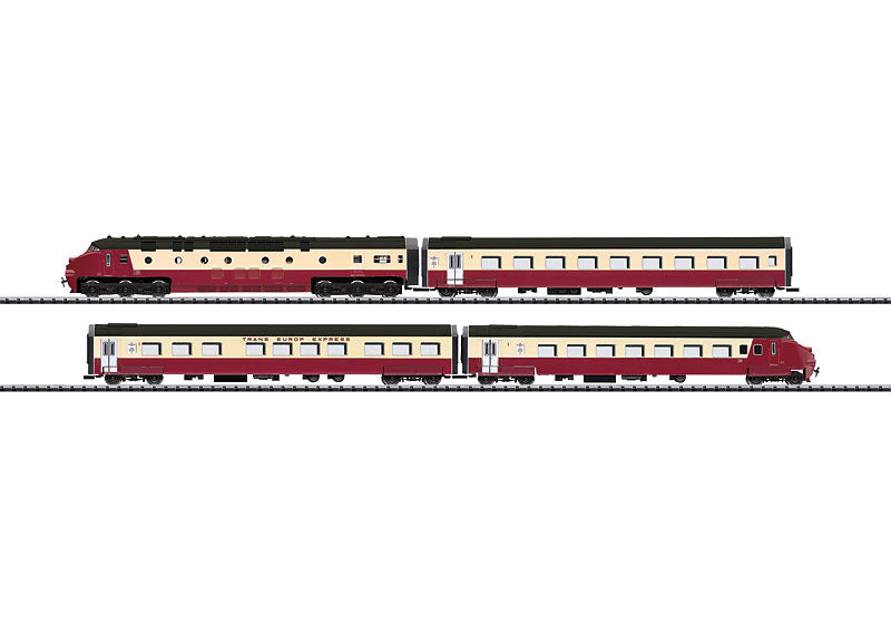 Trix 12338 N TEE Express Class RAm Diesel Railcar Train Set w/DCC/SX/SND