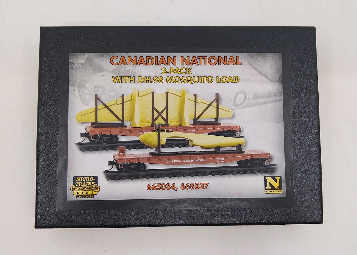 Micro-Trains 99302202 N Canadian National Flatcar with Airplane Load (Pack of 2)
