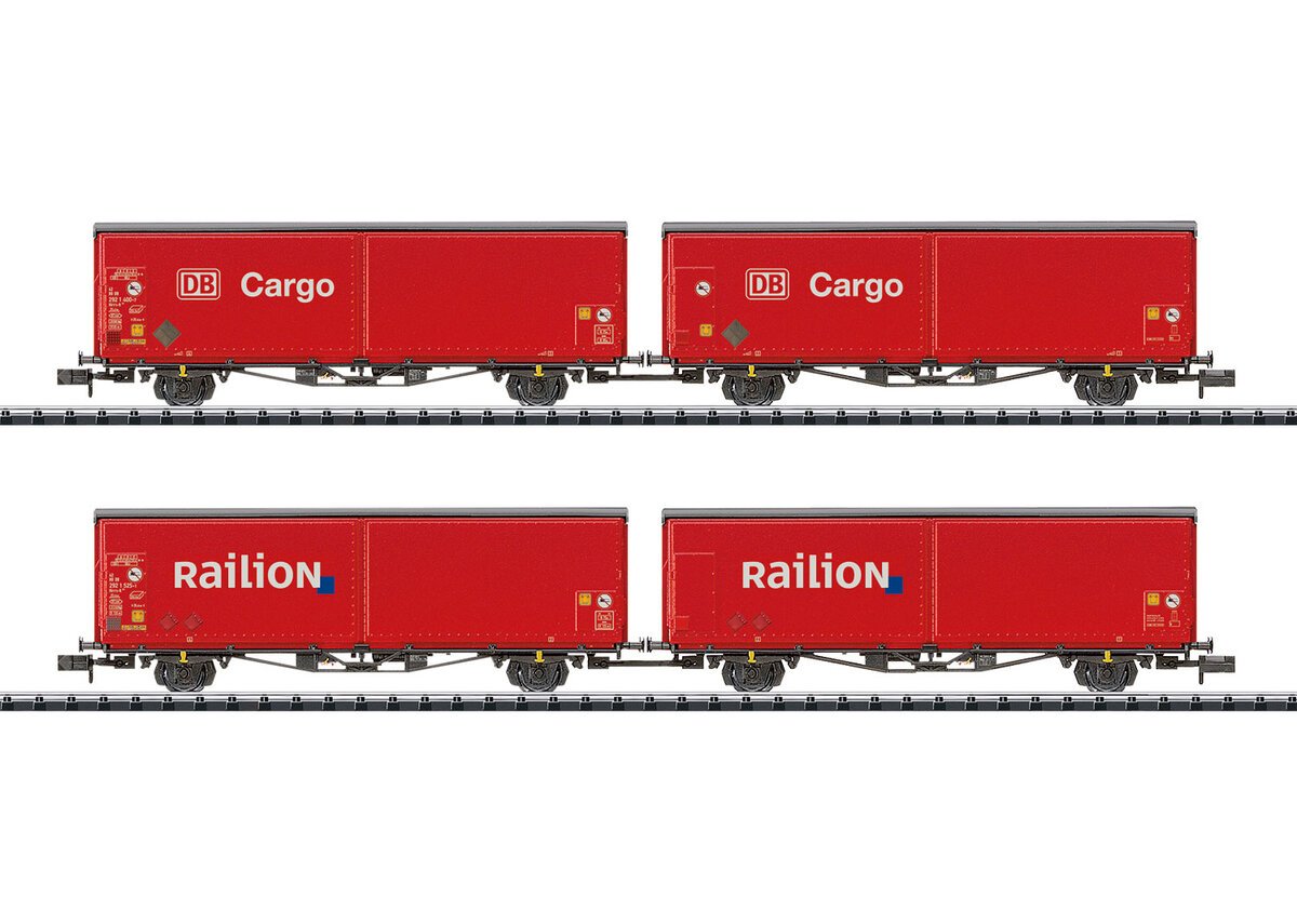 Trix 15544 N DB Cargo Type Hirrs-tt 325 Sliding Wall Boxcar Set (Set of 4)