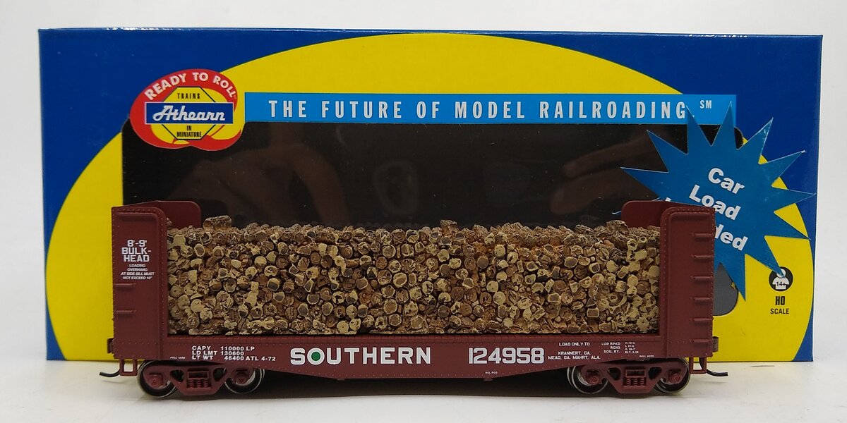 Athearn 81487 HO Southern 40' Pulpwood Flat w/Load #124958