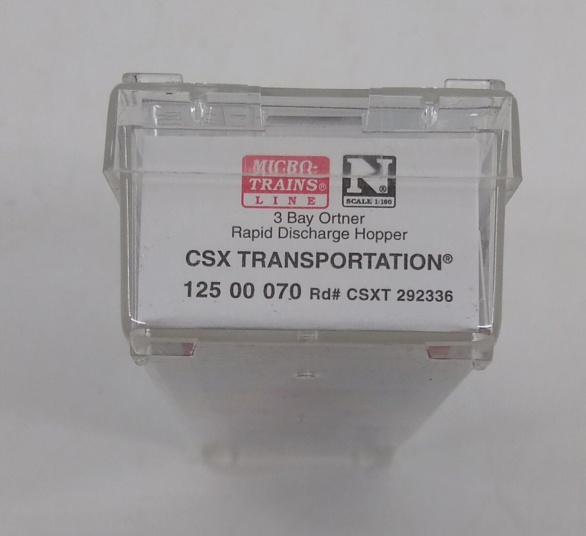 Micro-Trains 12500070 N CSX 43' 3-Bay Ortner Rapid Discharge Hopper #292336