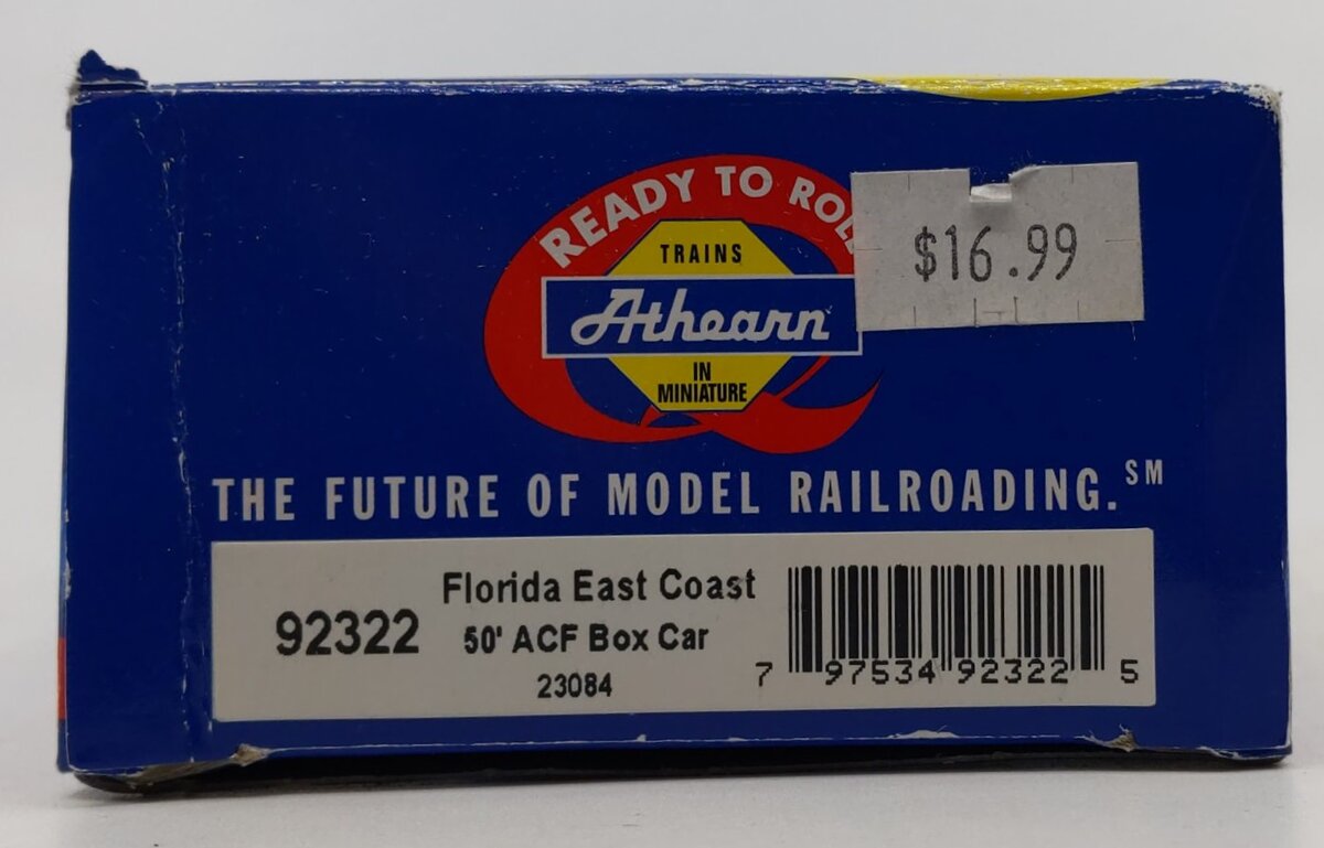 Athearn 92322 HO Scale Florida East Coast 50' ACF Boxcar #23084