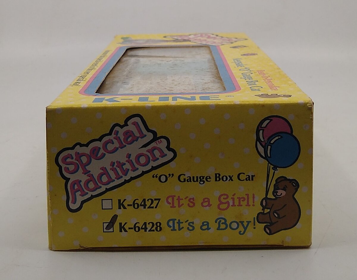 K-Line K-6428 O Gauge It's a Boy! Boxcar – Trainz