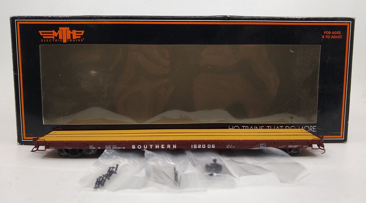 MTH 80-98006 HO Southern 60' Wood Deck Flat Car #152006