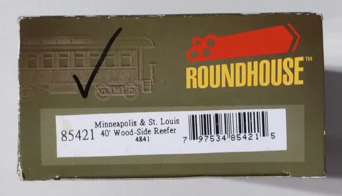 Roundhouse 85421 HO M&St.L 40' Wood-Side Reefer #4841