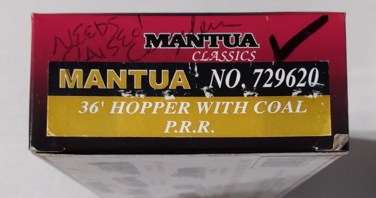 Mantua 729620 HO Scale Pennsylvania 36' Hopper #22179 With Coal Load