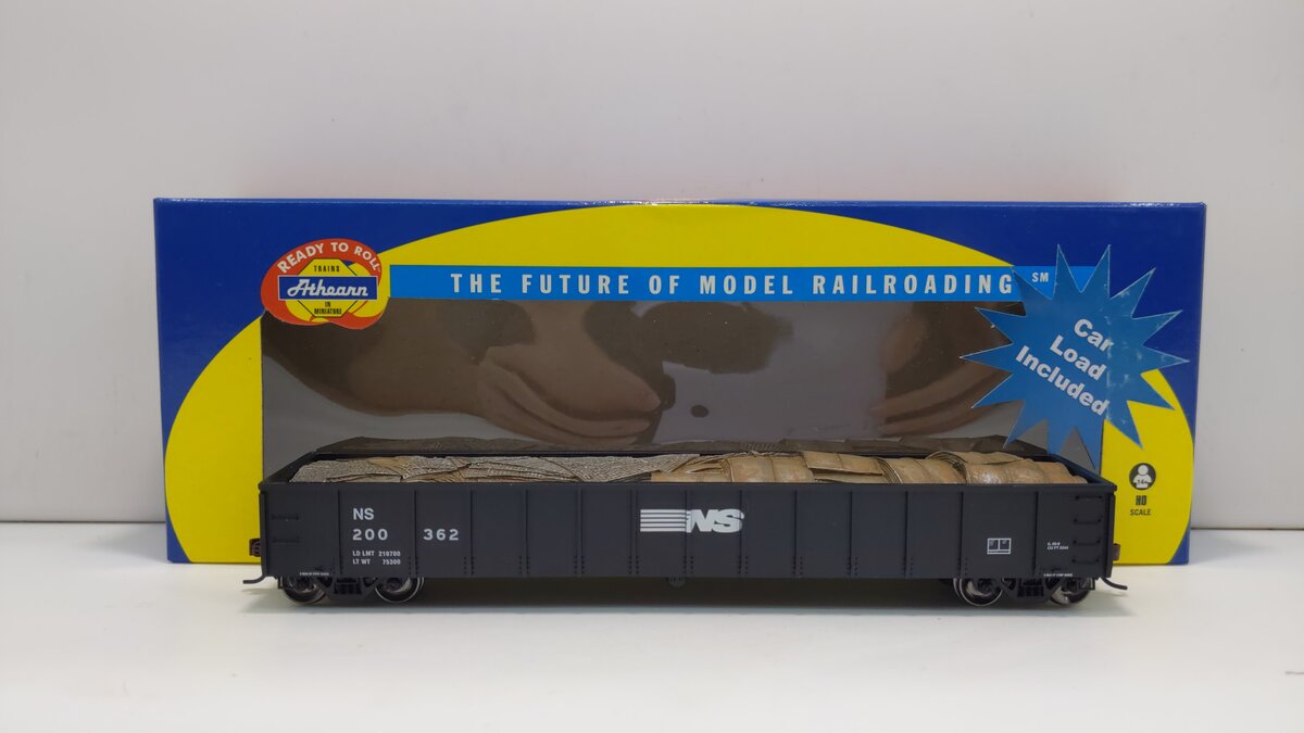 Athearn 96958 HO Norfolk & Southern 52' Mill Gondola w/Scrap Load #200362 - RTR