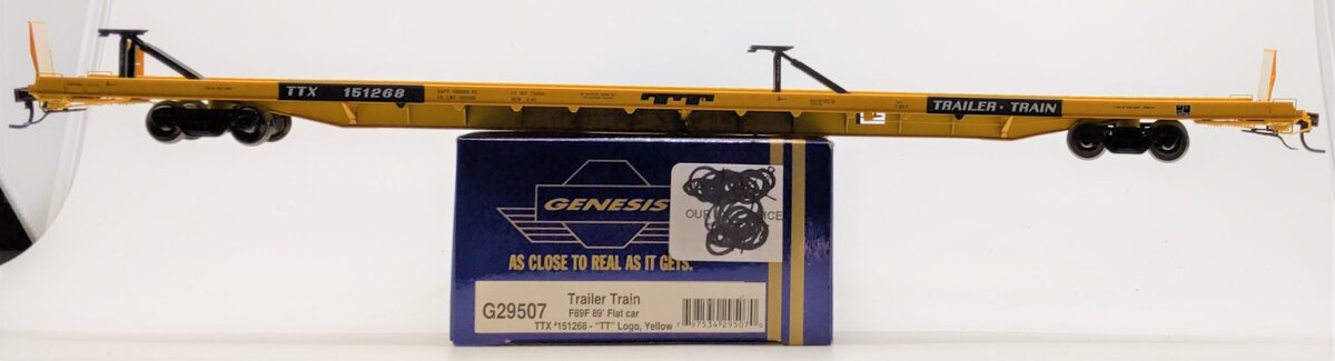 Athearn G29507 HO 89' F89-F Flat, TT/Yellow #151268