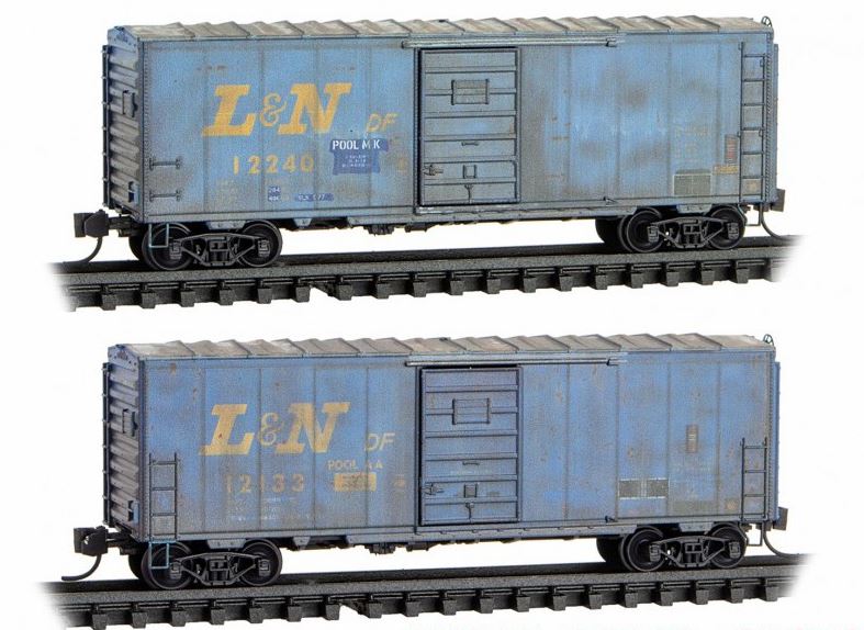 Micro-Trains 98305025 N L&N Weathered 50' Airslide Covered Hoppers (Set of 2)