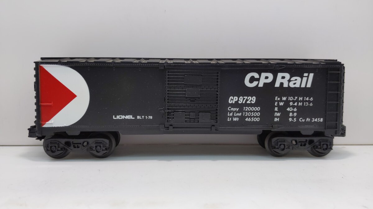 Lionel 6-9729 O Gauge CP Rail Boxcar