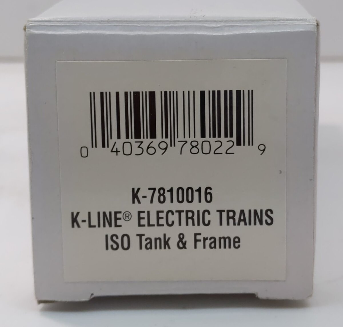 K-Line K7810016 O Scale ISO Tank & Frame