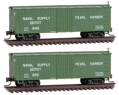 Micro-Trains 99400954 Nn3 Pearl Harbor Naval Supply Depot 30' Boxcar (Set of 2)