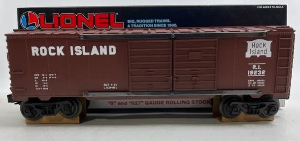 Lionel 6-19232 O Gauge Rock Island Double Door Boxcar #19232