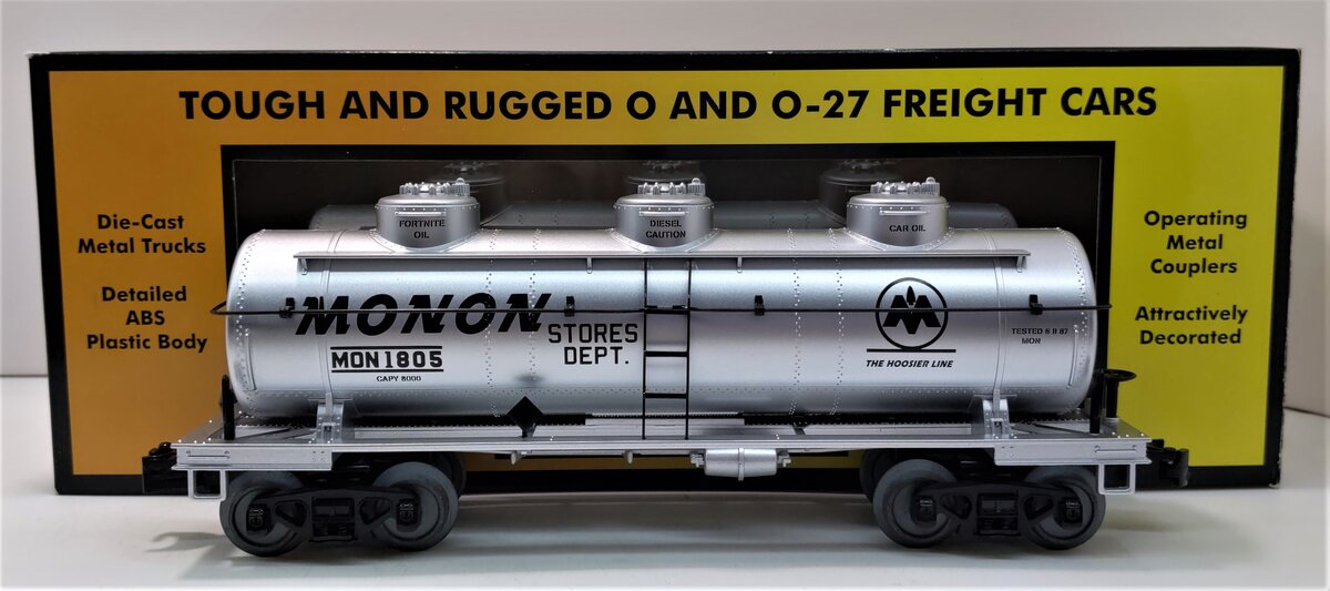 MTH 30-73455 O Monon 3-Dome Tank Car - 3-Rail - RailKing®