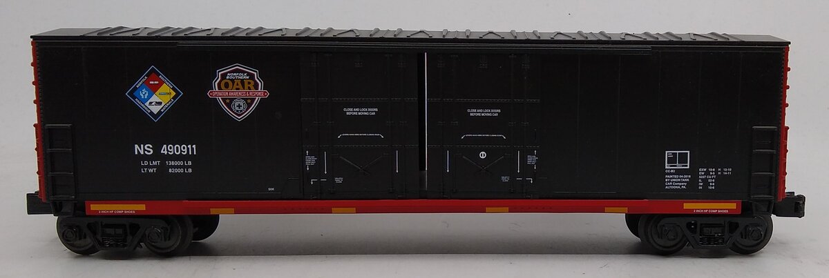 MTH 20-93699 O Norfolk Southern First Responders 50' DD Plugged Boxcar #490911