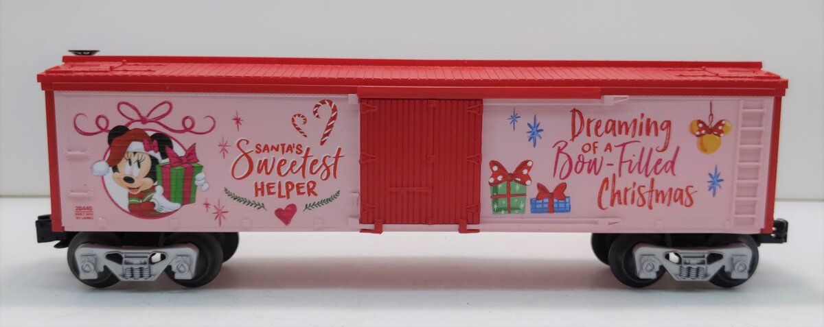 Lionel 1928440 O Minnie Mouse Santa's Sweetest Helper Reefer