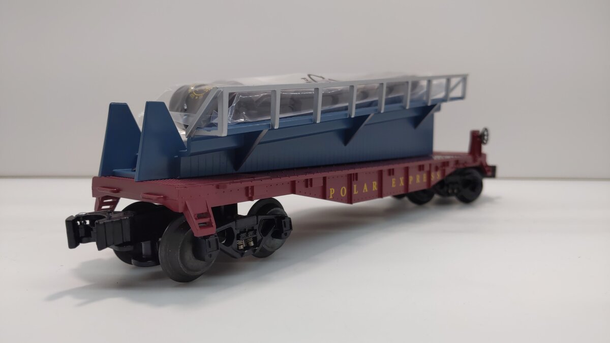 Lionel 1928430 O The Polar Express Barrel Ramp Car