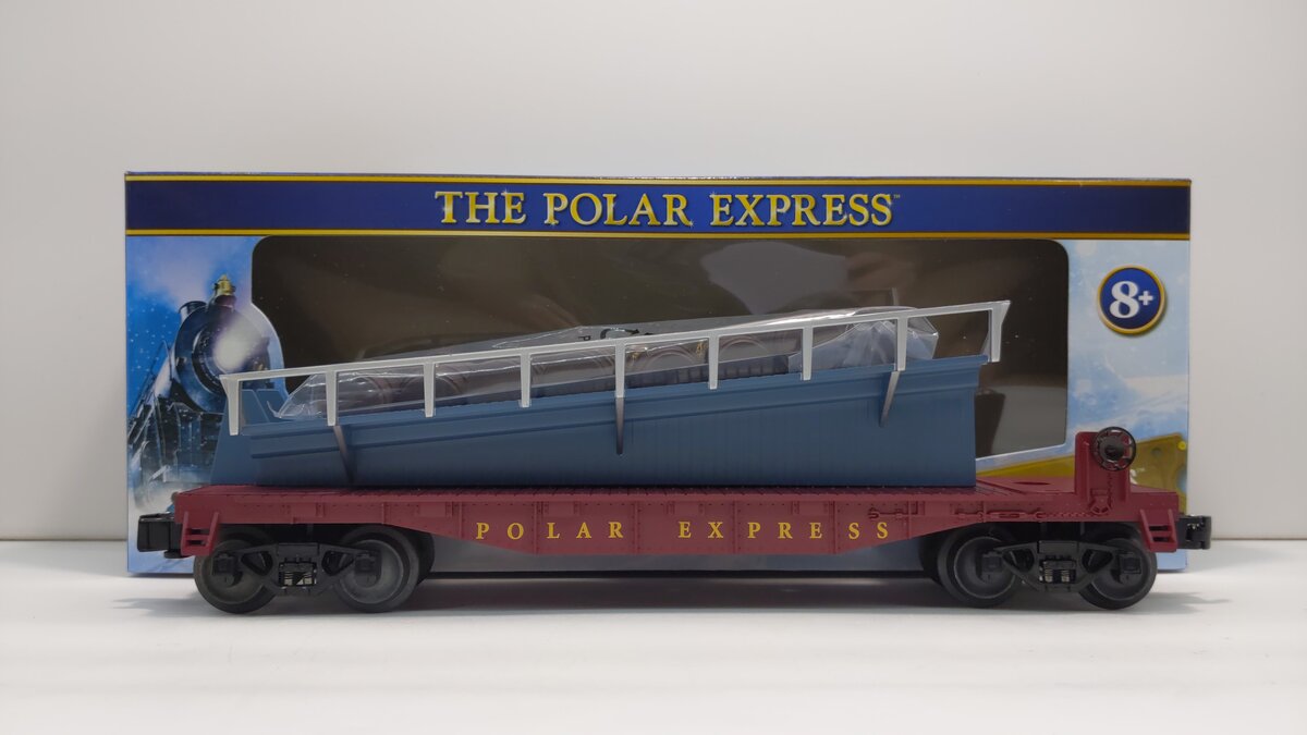 Lionel 1928430 O The Polar Express Barrel Ramp Car