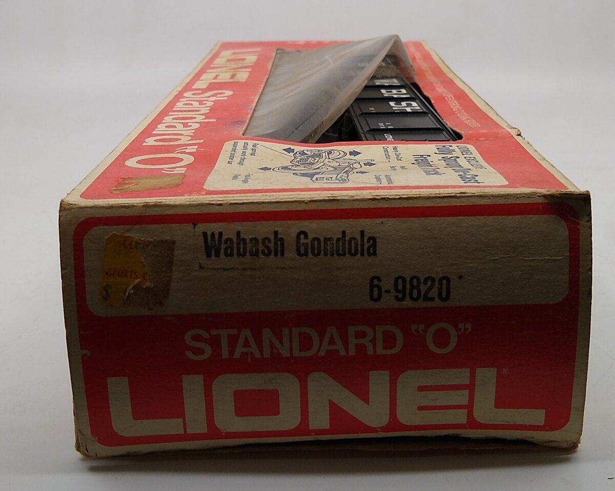 Lionel 6-9820 O Gauge Wabash Gondola Car #9820