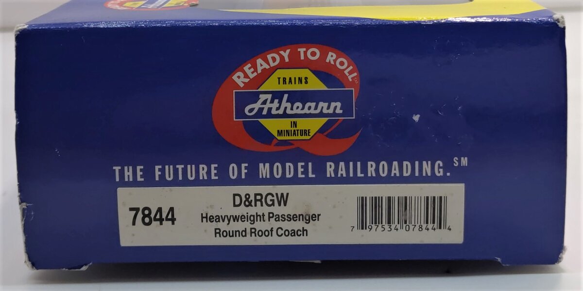 Athearn 7844 HO D&RGW Heavyweight Round Roof Passenger Coach #1002