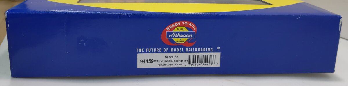 Athearn 94459 HO Santa Fe 50' Thrall High-Side Coal Gondola Pack (5-Car Set)