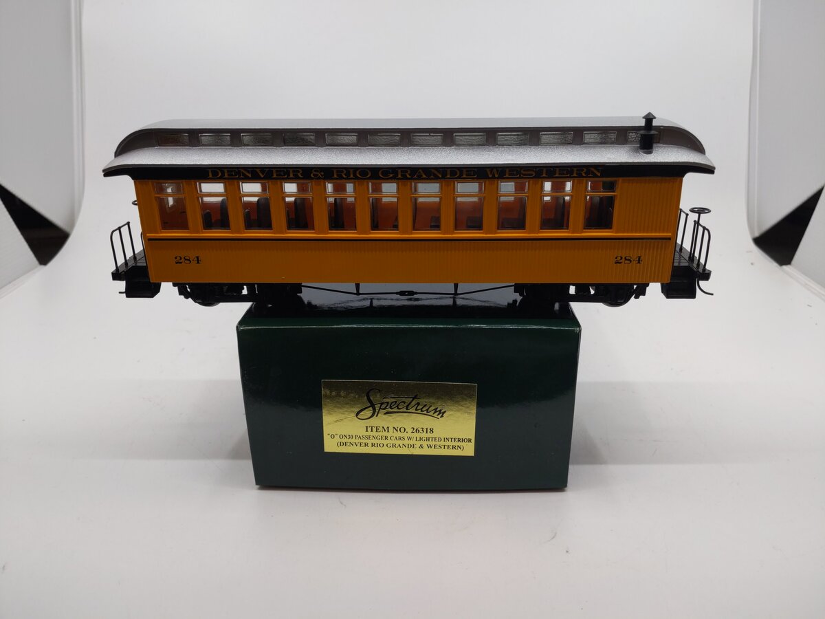 Bachmann 26318 On30 Denver & Rio Grande Western Coach Car w/Lighted Interior