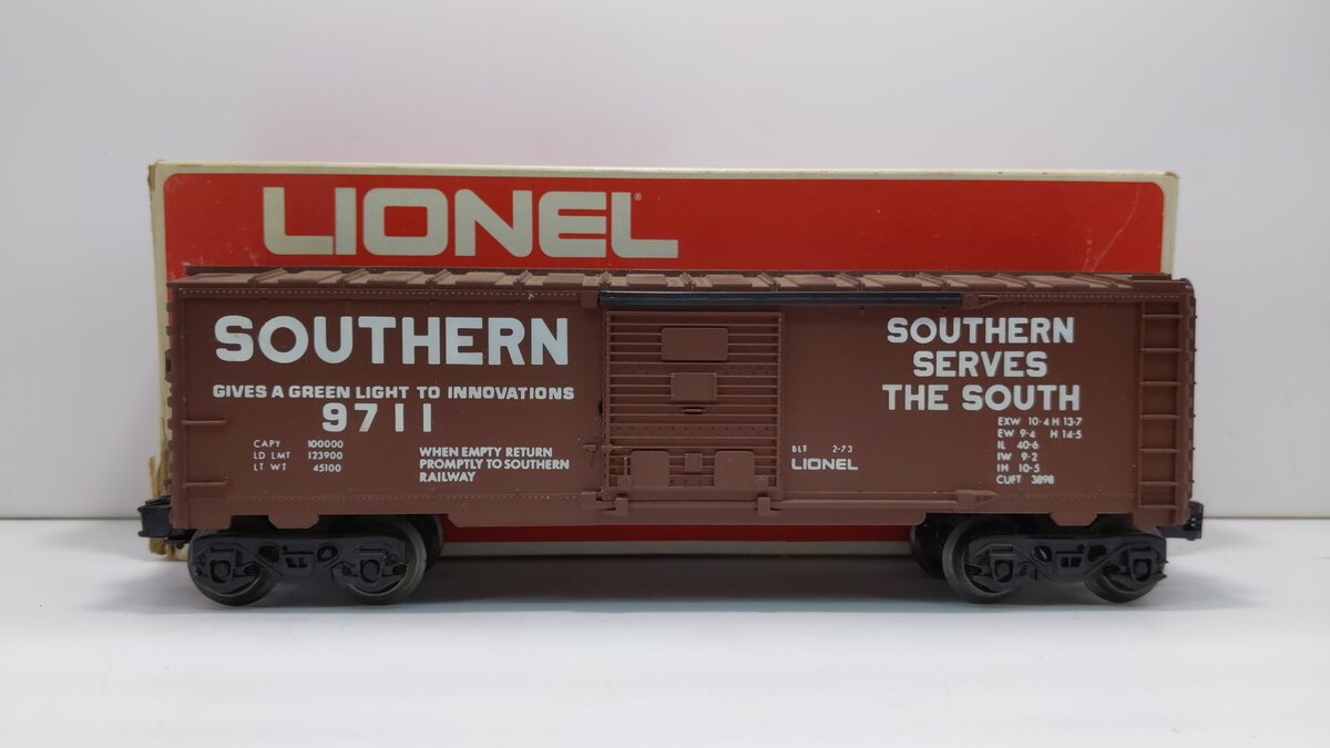 Lionel 6-9711 O Gauge Southern Boxcar #9711