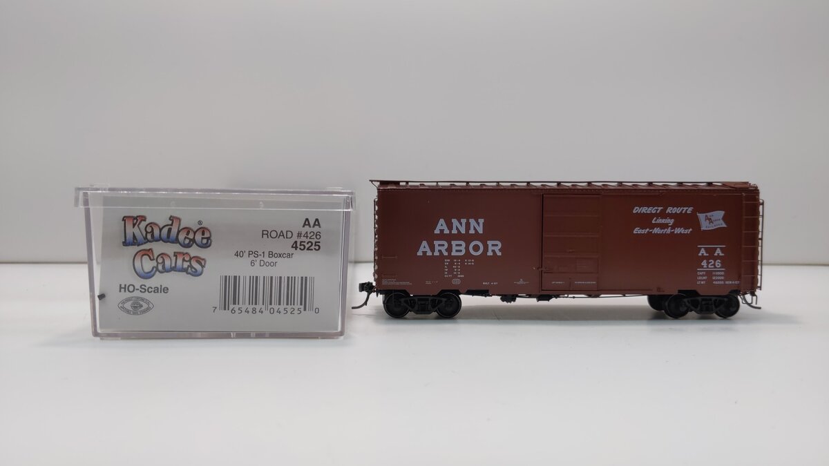 Kadee 4525 HO Ann Arbor 40' PS-1 Boxcar with 6' Door #426