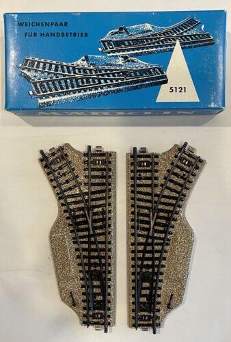 Marklin 5121 HO Scale Manual Left & Right Hand Switch Turnout Pair (Pack of 2)