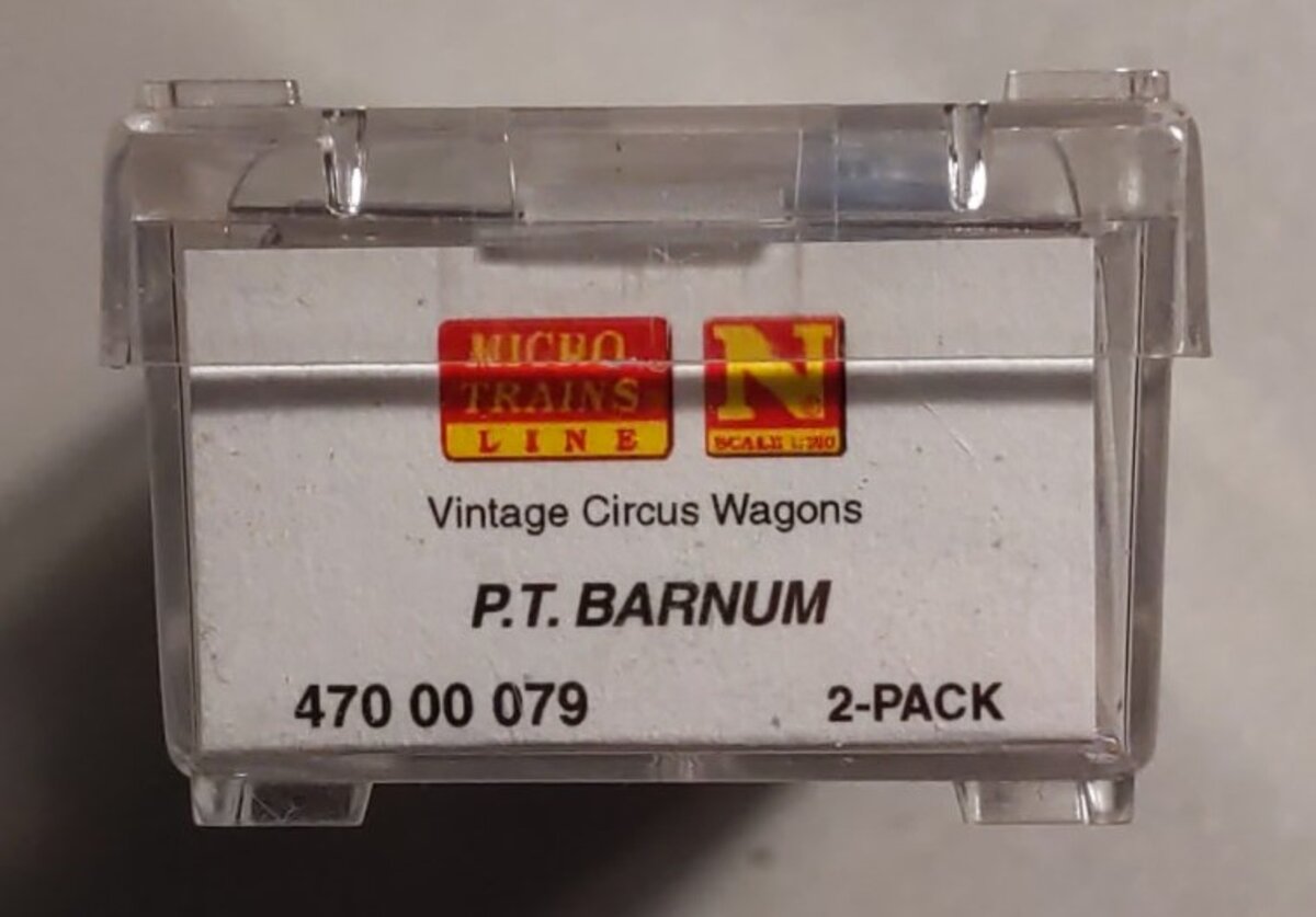 Micro-Trains 47000079 N Scale P.T. Barnum Vintage Wagons 2-Pack