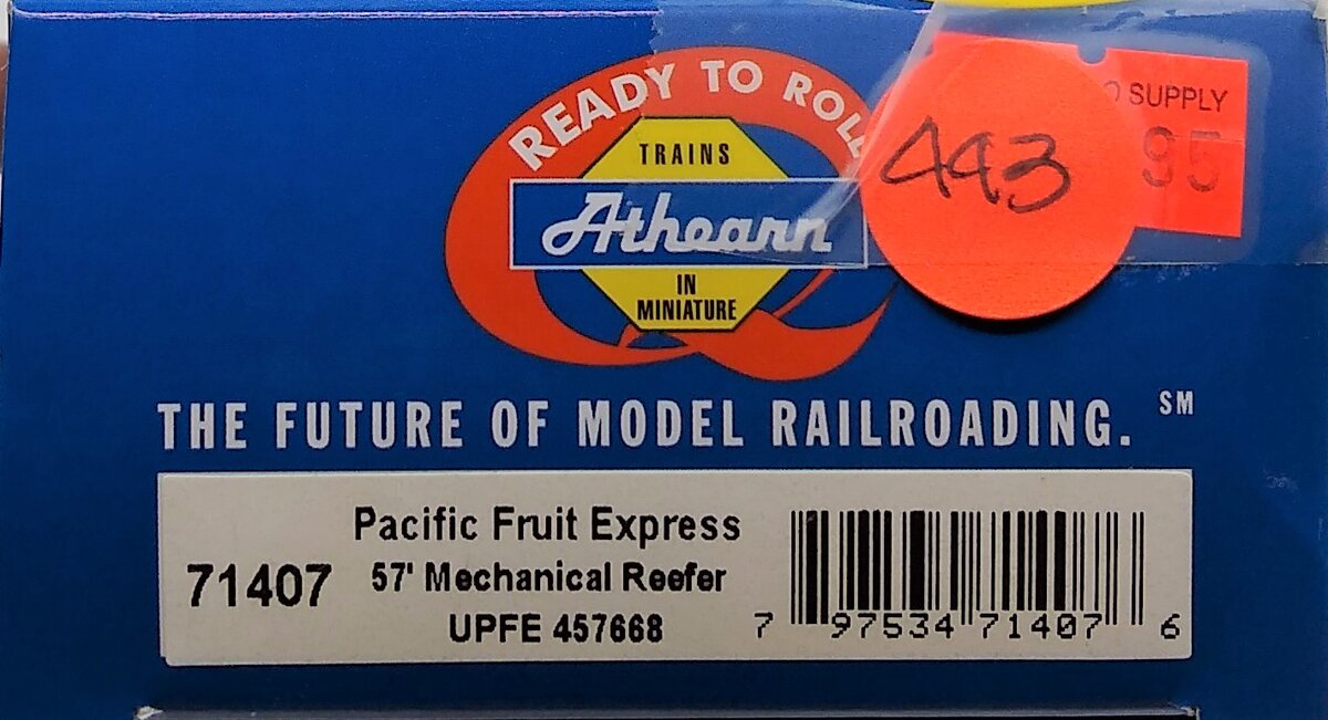 Athearn 71407 HO Union Pacific Fruit Express 57' Mechanical Reefer #457668