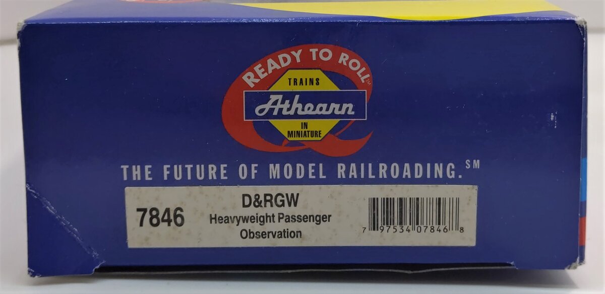 Athearn 7846 HO D&GRW Spanish Fork Canon Observation Passenger Car
