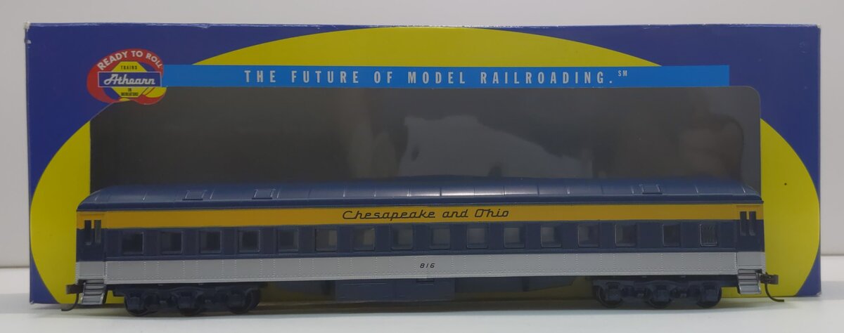 Athearn 7824 HO Scale C&O Round Roof Coach Car #816