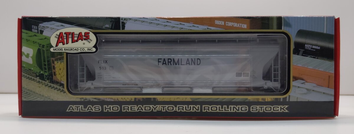 Atlas 1460-1 HO Farmland (FLIX) 3-Bay Centerflow Hopper #593