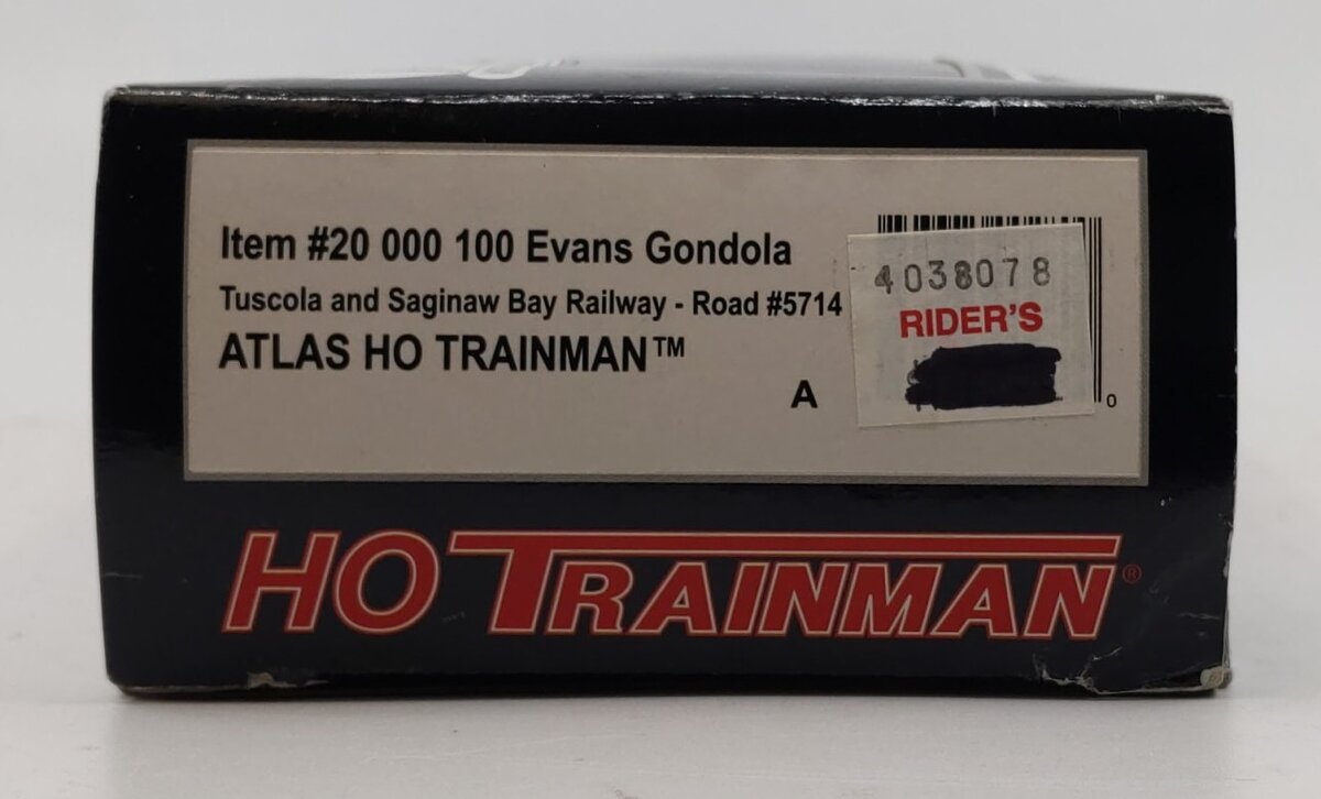 Atlas 20000100 HO Scale Tuscola & Saginaw Bay Railway Evans 52' Gondola #5714