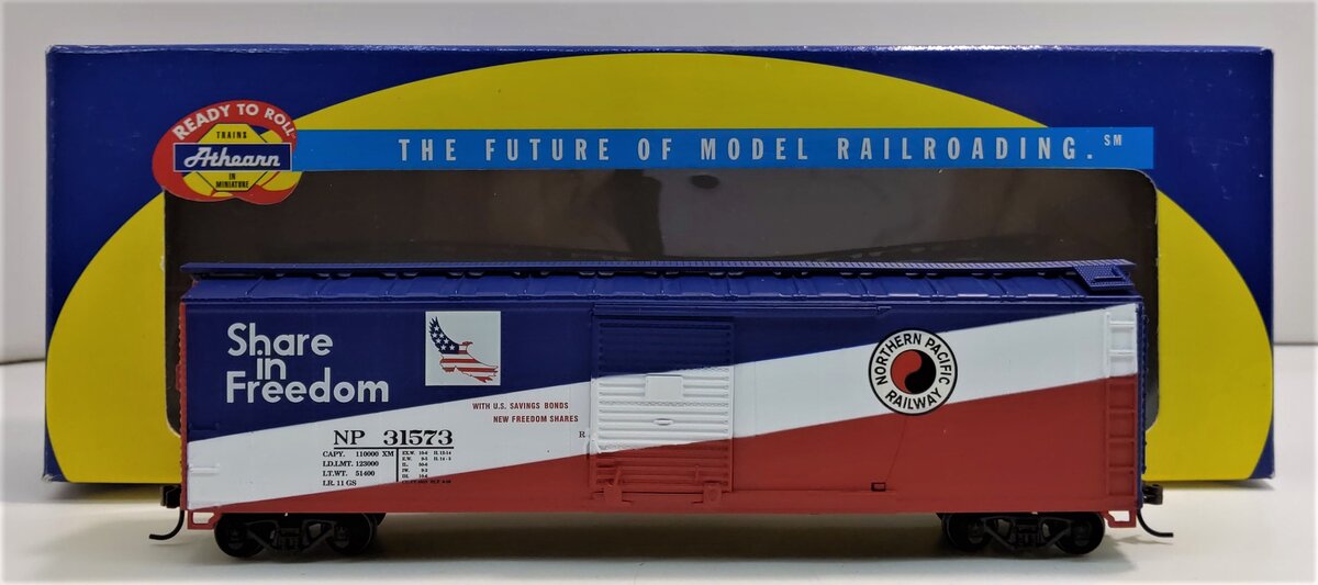 Athearn 7071 HO NP Bonds 50'''' Single Door Boxcar #31573