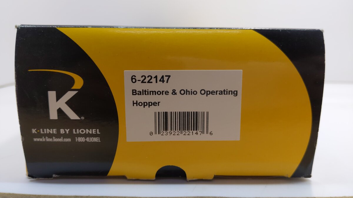 Lionel 6-22147 O Gauge B&O Operating Hopper Car w/ Coal Loads #44669