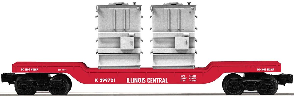 Lionel 6-22180 Illinois Central Depressed Center Flatcar 2-Transformer
