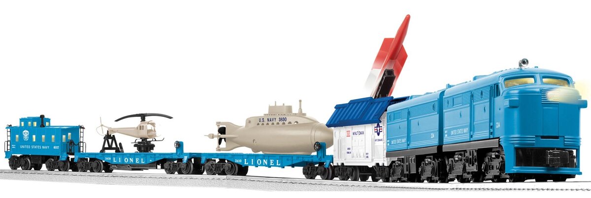 Lionel 6-38353 O Gauge X-628 Promotional Navy Outfit Diesel Train Set