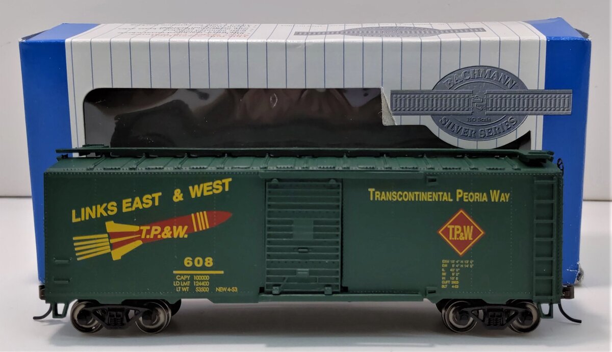 Bachmann 17032 HO Scale Toledo, Peoria & Western 40' Boxcar #608
