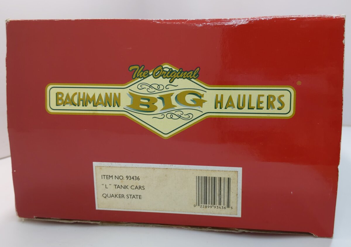 Bachmann 93436 G Scale Quaker State Single Dome Tank Car