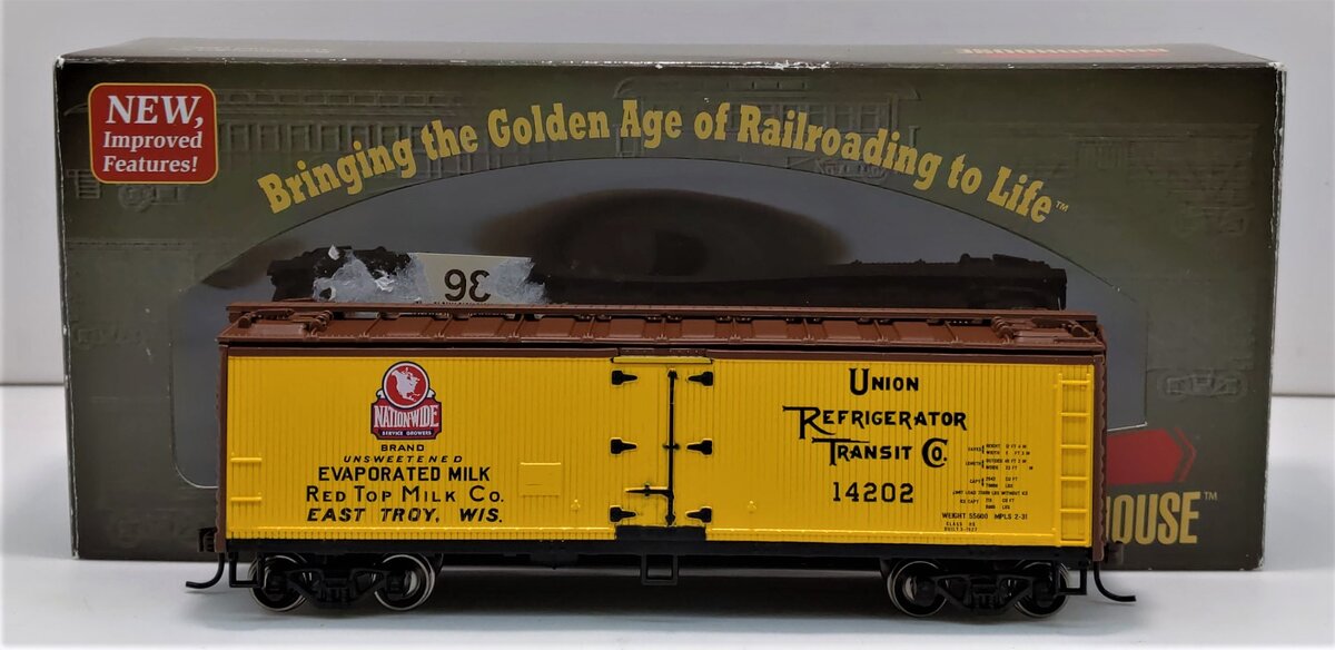 Roundhouse 85449 HO Scale Nationwide Milk 40' Wood Reefer #14202