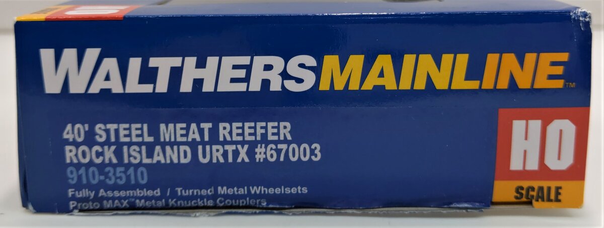 Walthers 910-3510 HO Rock Island URTX 40' Steel Meat Reefer RTR #67003