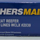 Walthers 910-3512 HO Wilson Car Lines WCLX 40' Steel Meat Reefer RTR #2039